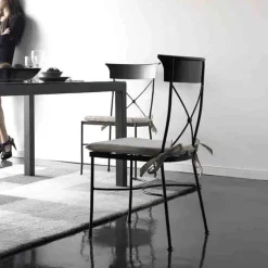 Florencia Chaise d'intérieur style provençal en métal