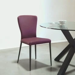 Francine Chaise moderne italienne avec pieds en métal