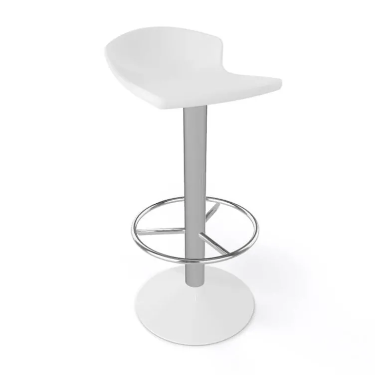Free Tabouret bar pivotant italien en technopolymère et métal chromé