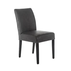 Fritz diamant Chaise avec dos matelassé en synthétique et pieds en bois