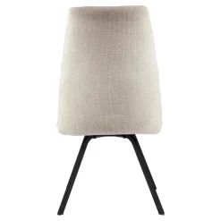 Gabin Chaise confortable en tissu avec dossier inclinable et pieds en métal