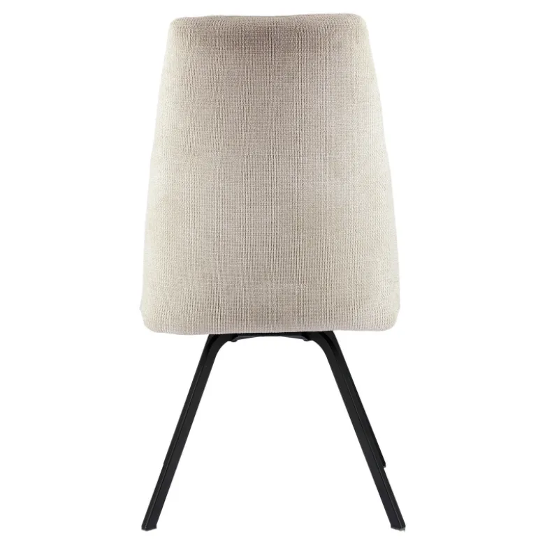 Gabin Chaise confortable en tissu avec dossier inclinable et pieds en métal