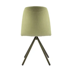 Genua Chaise moderne pivotante en tissu et pieds métal