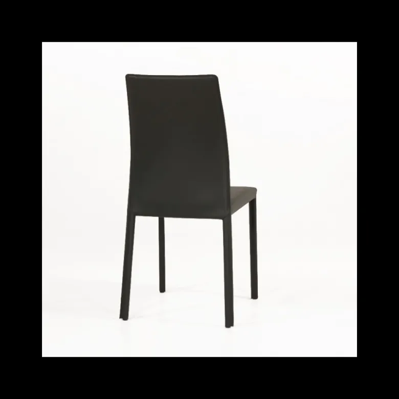 Giada Chaise de salle à manger en croûte de cuir