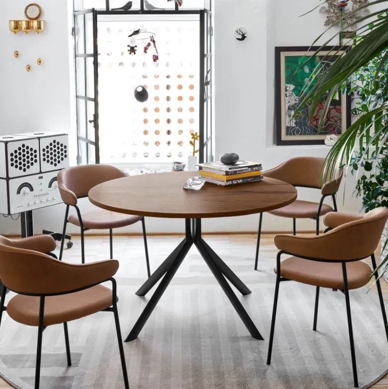 Giove Connubia® Table ronde extensible en mélaminé
