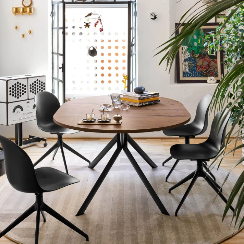 Giove Connubia® Table ronde extensible en mélaminé