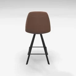 Girona Tabouret pivotant avec dossier hauteur snack en tissu
