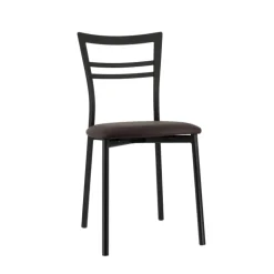 Go 1419 Chaise de cuisine rembourrée en synthétique et métal