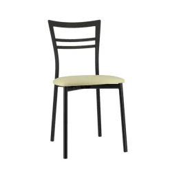 Go 1419 Chaise de cuisine rembourrée en synthétique et métal