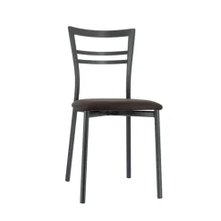 Go 1419 Chaise de cuisine rembourrée en synthétique et métal