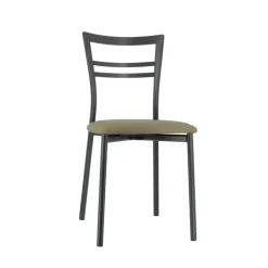 Go 1419 Chaise de cuisine rembourrée en synthétique et métal