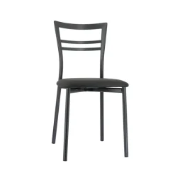 Go 1419 Chaise de cuisine rembourrée en synthétique et métal