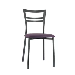 Go 1419 Chaise de cuisine rembourrée en synthétique et métal
