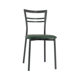 Go 1419 Chaise de cuisine rembourrée en synthétique et métal