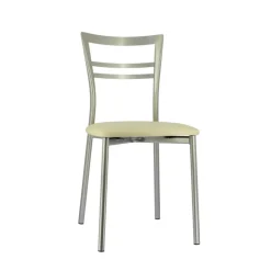 Go 1419 Chaise de cuisine rembourrée en synthétique et métal