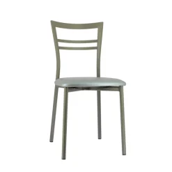 Go 1419 Chaise de cuisine rembourrée en synthétique et métal