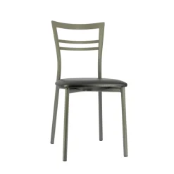 Go 1419 Chaise de cuisine rembourrée en synthétique et métal