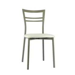 Go 1419 Chaise de cuisine rembourrée en synthétique et métal