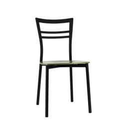 Go Connubia® Chaise contemporaine en métal et assise multiplis bois