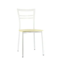 Go Connubia® Chaise contemporaine en métal et assise multiplis bois