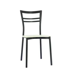 Go Connubia® Chaise contemporaine en métal et assise multiplis bois