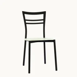 Go Connubia® Chaise contemporaine en métal et assise multiplis bois
