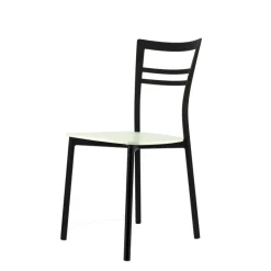 Go Connubia® Chaise contemporaine en métal et assise multiplis bois