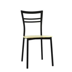 Go Connubia® Chaise contemporaine en métal et assise multiplis bois