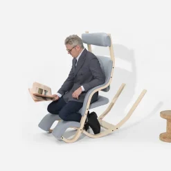 Gravity Varier® Fauteuil de relaxation en tissu et bois