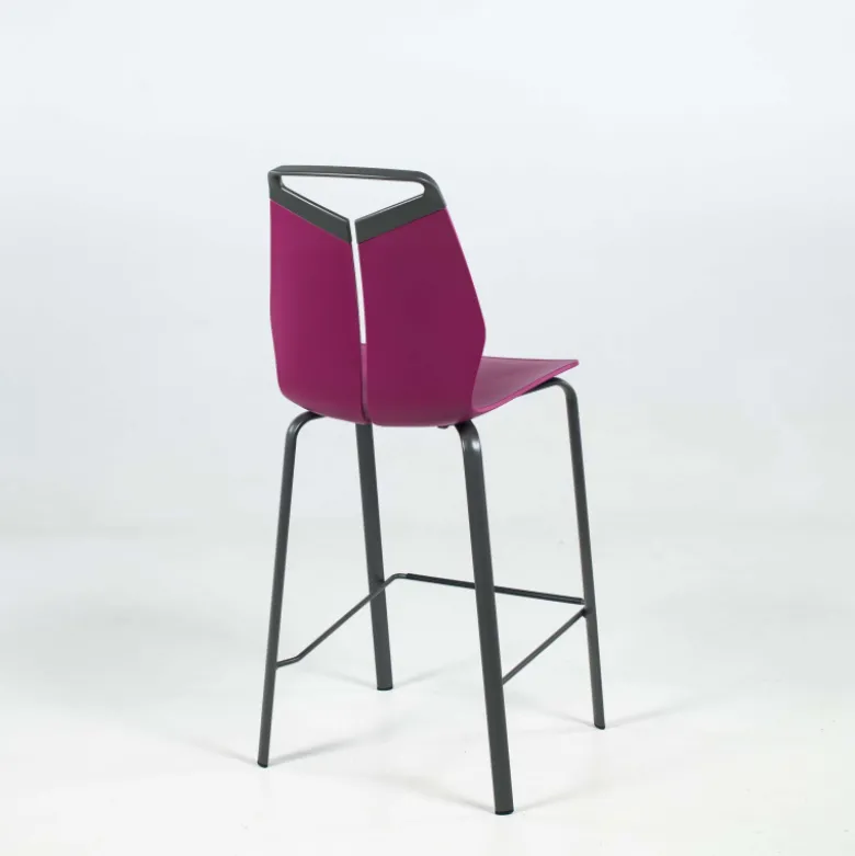 Gripp Tabouret snack design coque polypropylène pieds en métal