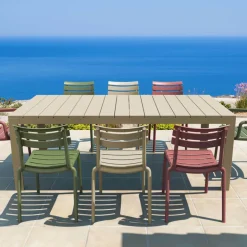 Helen Chaise de jardin moderne empilable en polypropylène