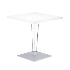 Ice Table carrée en polycarbonate et stratifié