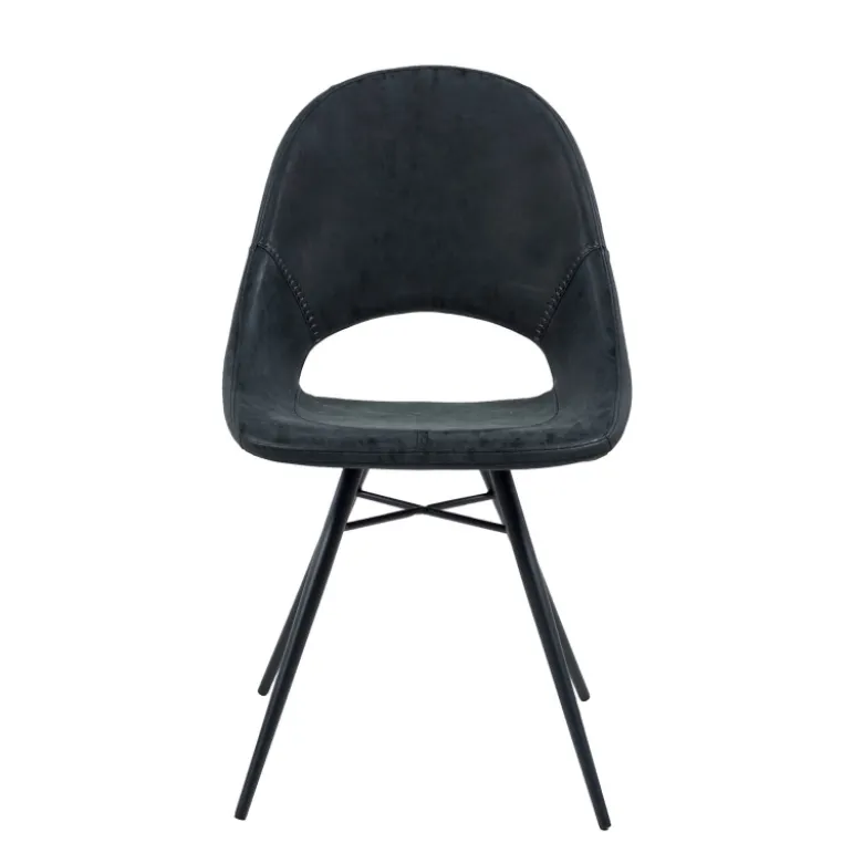 IsabelleChaise design avec coque ajourée en simili noir