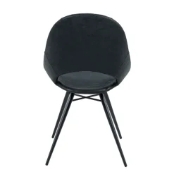 IsabelleChaise design avec coque ajourée en simili noir