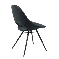 IsabelleChaise design avec coque ajourée en simili noir