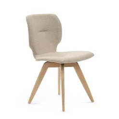 Jeanne Mobitec® Chaise tendance en tissu avec pieds bois
