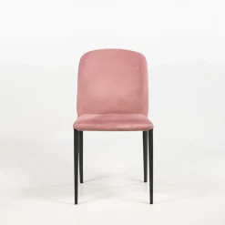 Julie Chaise en tissu italienne avec pieds en métal