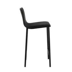 Koko Mobliberica® Tabouret snack en tissu dossier bas avec pieds en métal