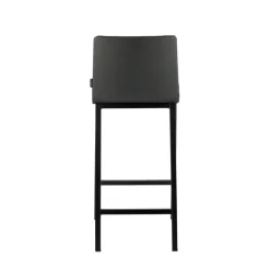 Koko Mobliberica® Tabouret snack en simili dossier bas avec pieds en métal