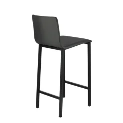 Koko Mobliberica® Tabouret snack en simili dossier bas avec pieds en métal