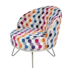 Léa Fauteuil lounge design art déco avec pieds épingle fabrication française