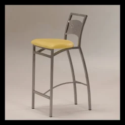 Liane Carrier® Tabouret snack en synthétique et métal dossier motif style industriel