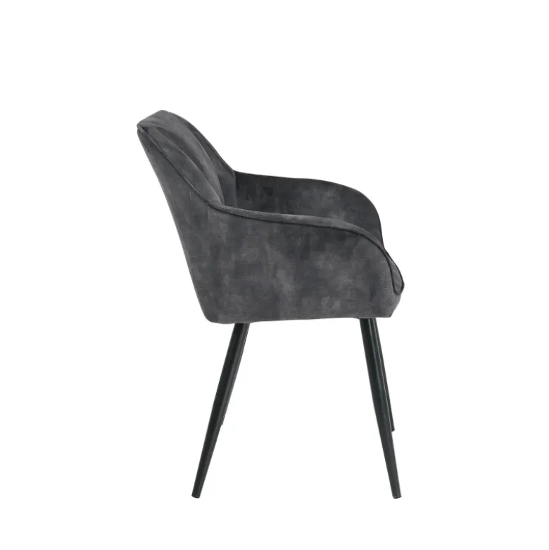 LisonFauteuil cosy en tissu avec pieds en métal