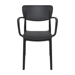 Loft Chaise de jardin micro perforée avec accoudoirs
