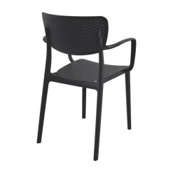 Loft Chaise de jardin micro perforée avec accoudoirs