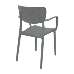 Loft Chaise moderne avec accoudoirs en polypropylène micro perforé