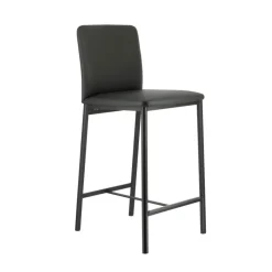 Loft Tabouret snack contemporain en simili et métal