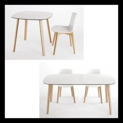 Lottus Enea® Chaise design en polypropylène et pieds bois
