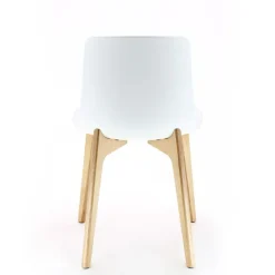 Lottus Enea® Chaise design en polypropylène et pieds bois