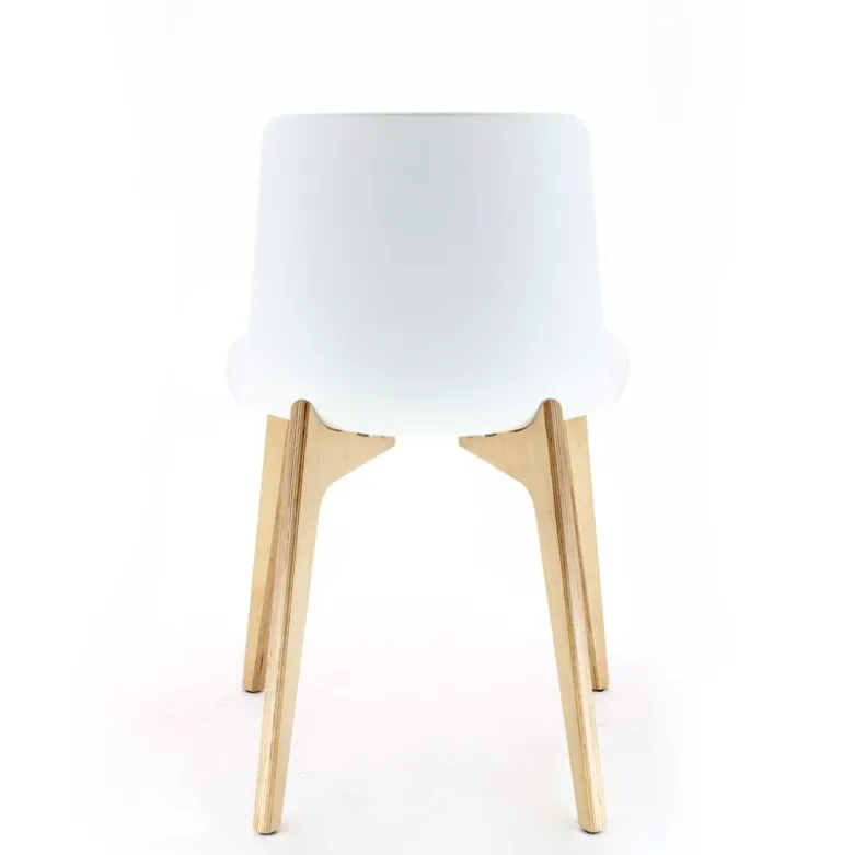 Lottus Enea® Chaise design en polypropylène et pieds bois